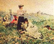 Juan Luna Picnic in Normandy painting oil on canvas